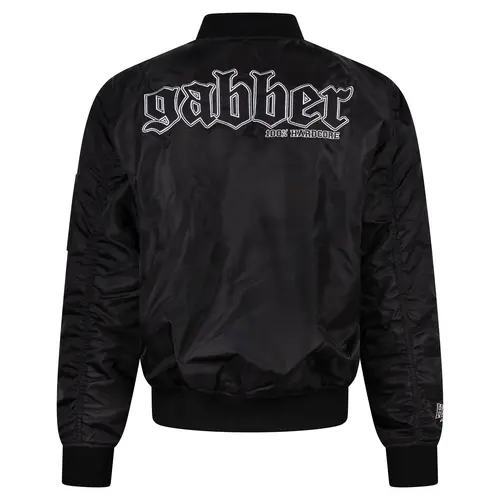 100% Hardcore 100% Hardcore Bomberjack "GABBER" Striped Zwart