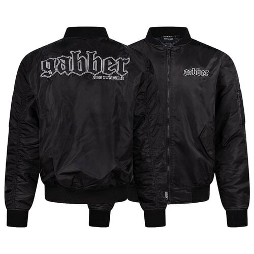 100% Hardcore 100% Hardcore Bomberjack "GABBER" Striped Zwart