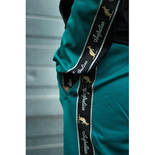 Australian Australian Acetate Tracksuit with Black Taping (Everglade) Australian Australian Acetate Tracksuit with Black Taping (Everglade)