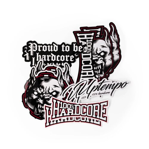 100% Hardcore 100% Hardcore Stickerset (10 stuks) 100% Hardcore 100% Hardcore Stickerset (10 stuks)