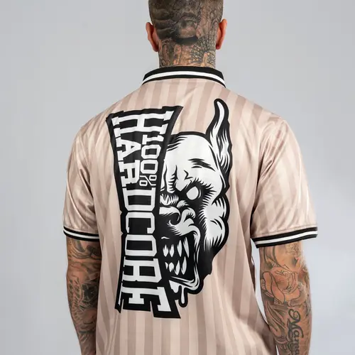 100% Hardcore 100% Hardcore Soccershirt 'Classic Striped' Sand