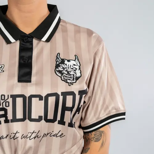 100% Hardcore 100% Hardcore Soccershirt 'Classic Striped' Sand