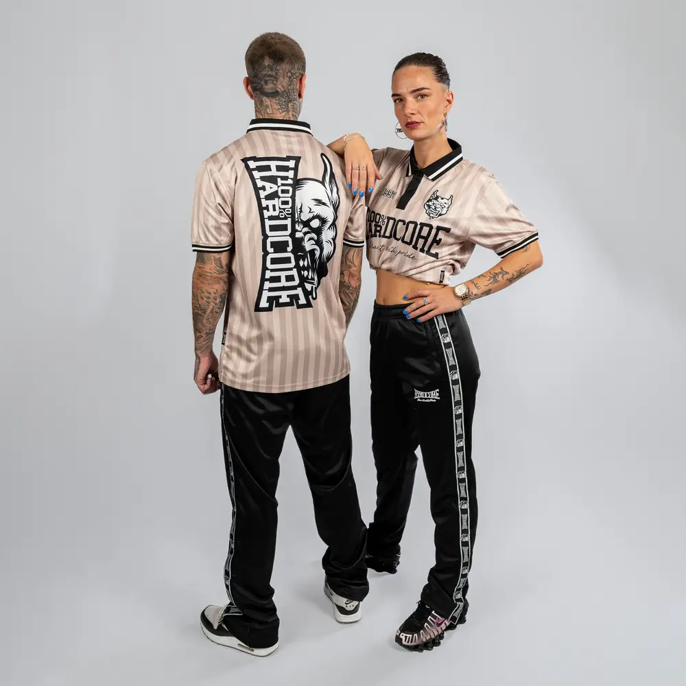 100% Hardcore 100% Hardcore Soccershirt 'Classic Striped' Sand