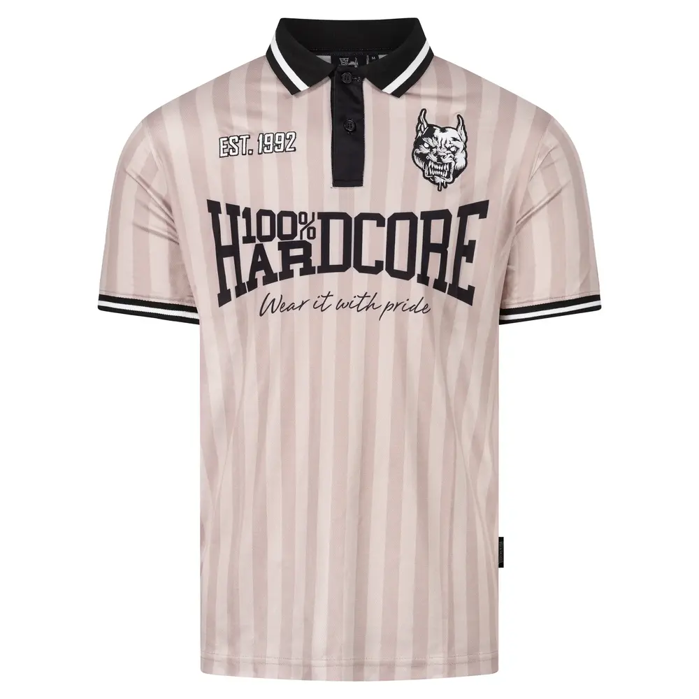 100% Hardcore 100% Hardcore Soccershirt 'Classic Striped' Sand