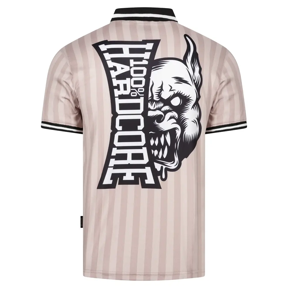 100% Hardcore 100% Hardcore Soccershirt 'Classic Striped' Sand