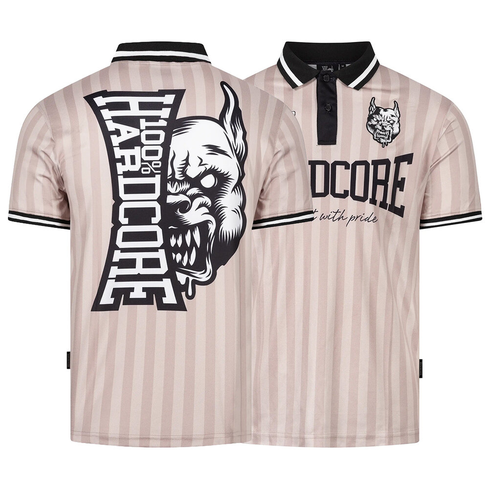 100% Hardcore 100% Hardcore Soccershirt 'Classic Striped' Sand