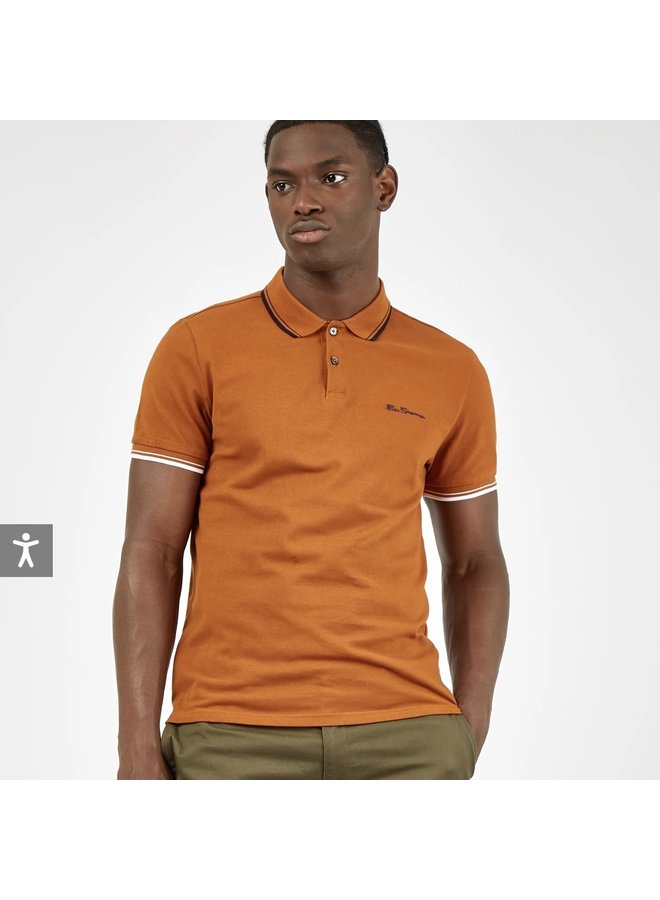 Signature polo shirt - burt orange