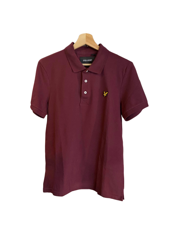 Plain polo shirt - merlot S