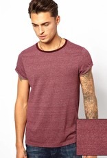 T-shirt with rolled-up sleeves