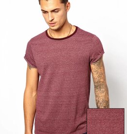 T-shirt with rolled-up sleeves