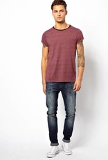 T-shirt with rolled-up sleeves