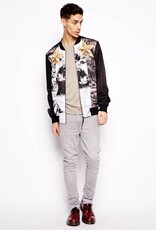 Bomber jacket with print