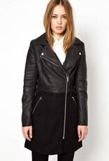 Leather biker jacket