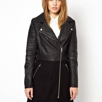 Leather biker jacket