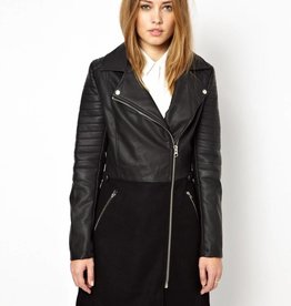 Leather biker jacket