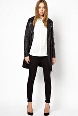 Leather biker jacket