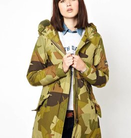 Parka met camouflage print