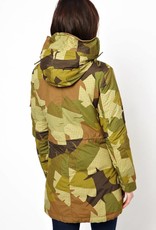 Parka met camouflage print