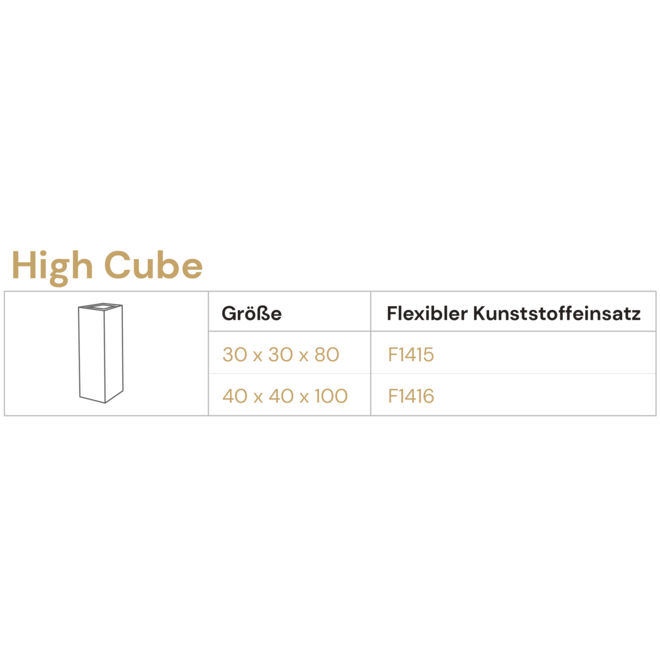 Pflanzkübel ''Struttura High Cube'' Dunkelbraun Quadratisch Fiberglas