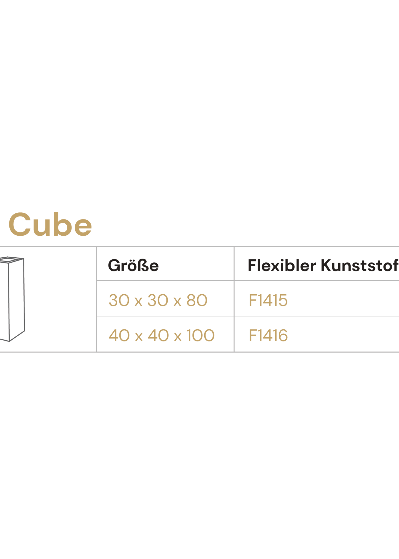 Luca Lifestyle - Argento Pflanzkübel "Argento High Cube" Betongrau Eckig Hoch Fiberglas