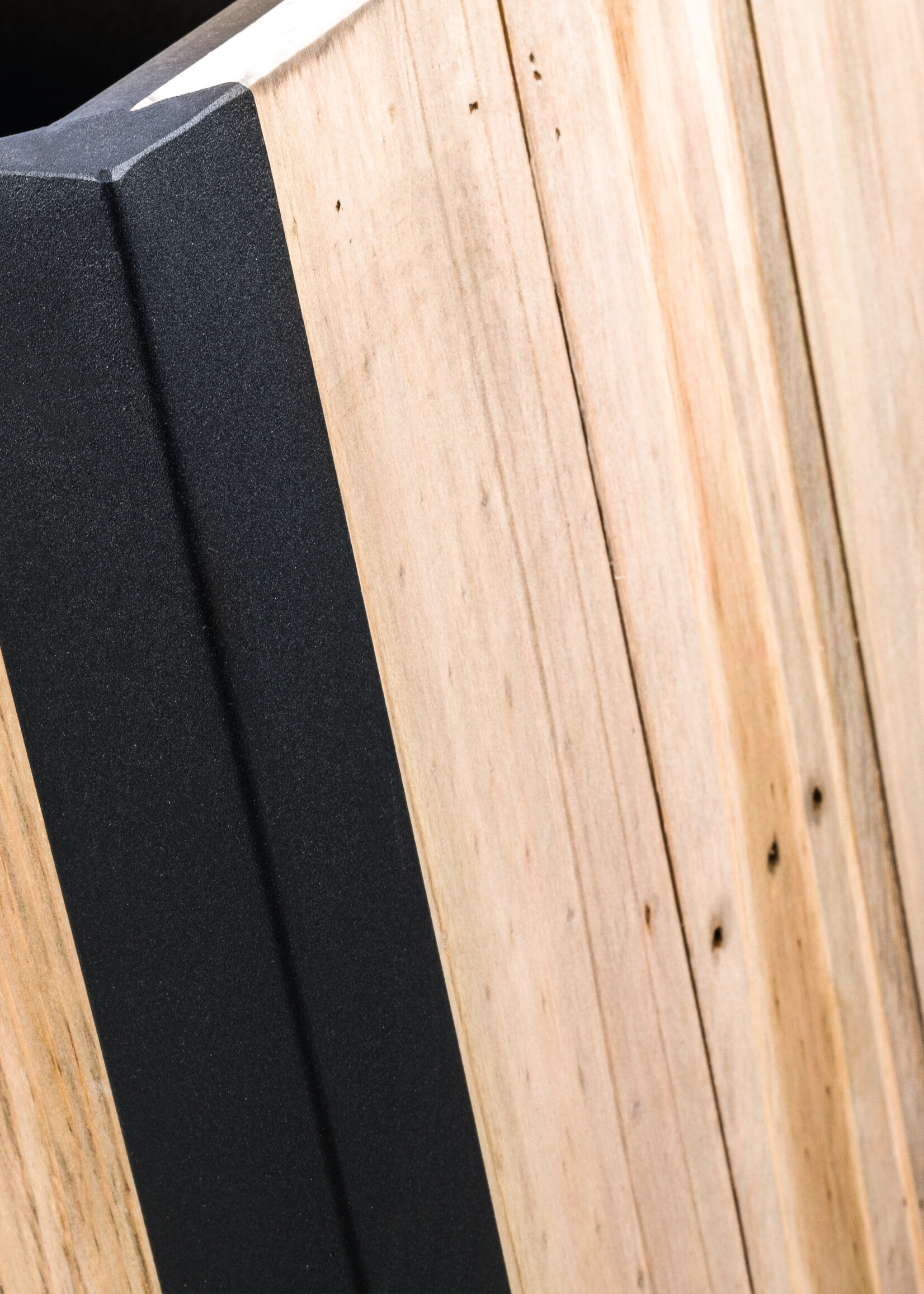 Luca Lifestyle - Marrone Pflanzkasten "Marrone Box Metal" Dark Flame Wood Rechteckig Holz