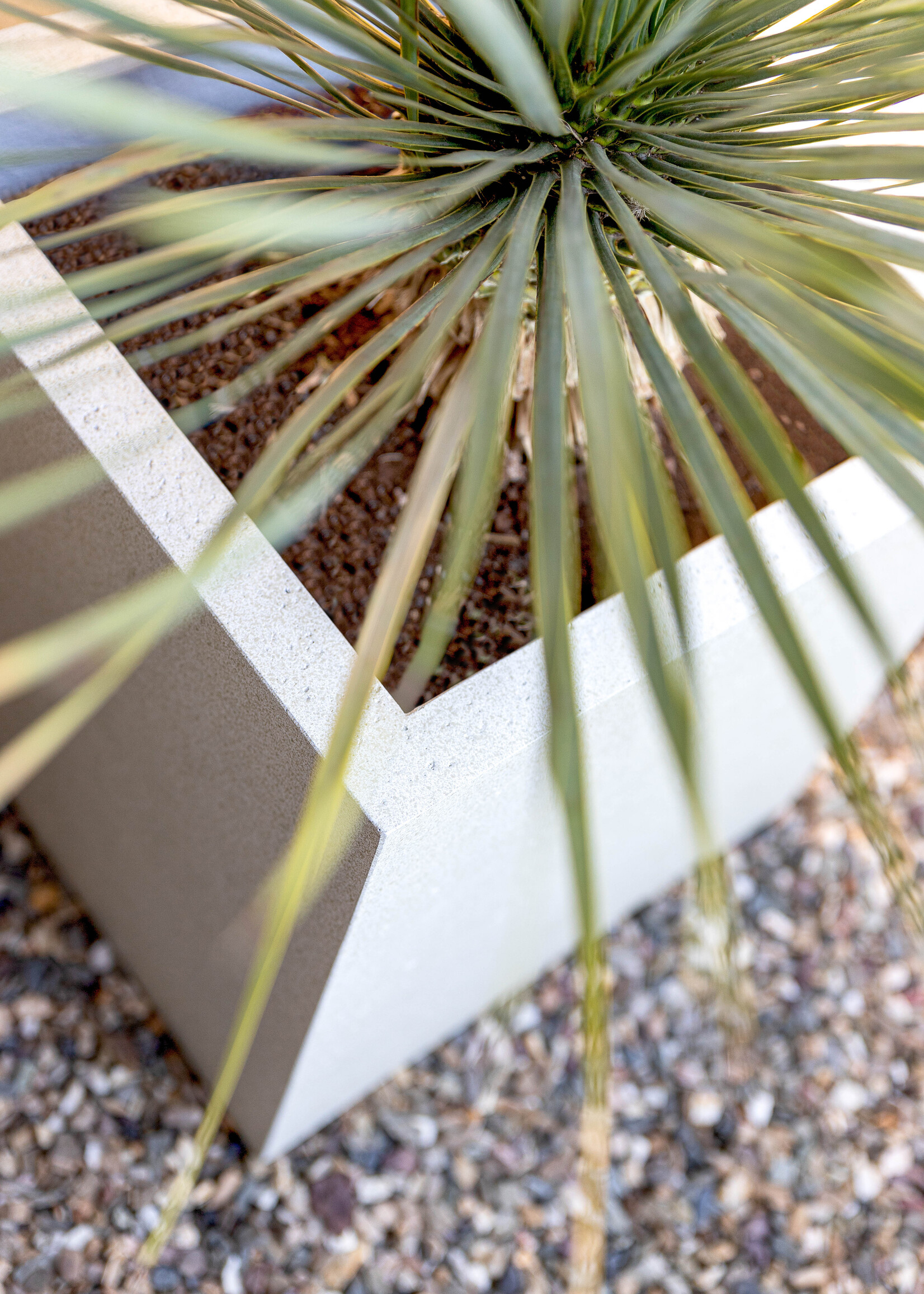 Luca Lifestyle - Grigio Pflanzkübel ''Grigio Cube'' Creme Weiß Quadratisch Fiberglas