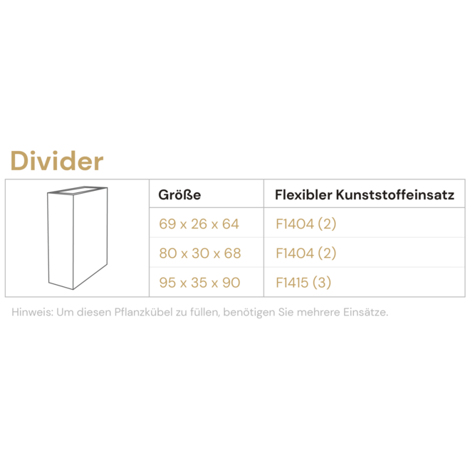 Raumteiler ''Struttura Divider'' Hellgrau Rechteckig Fiberglas