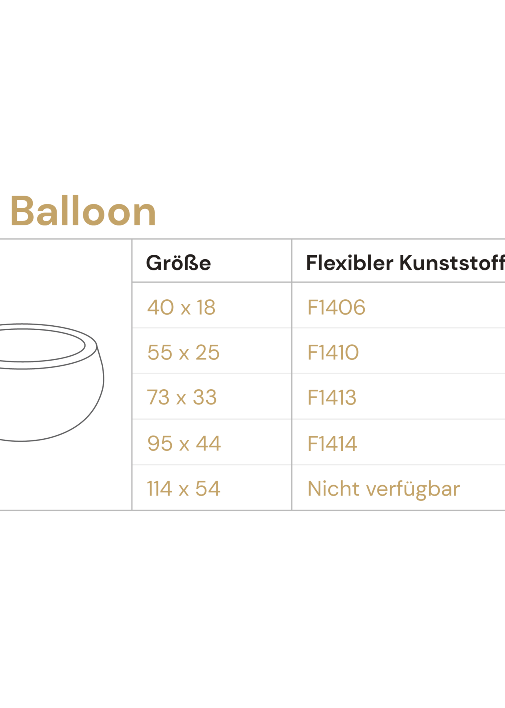 Luca Lifestyle - Grigio Pflanzkübel ''Grigio Low Balloon'' Rost Rund Fiberglas
