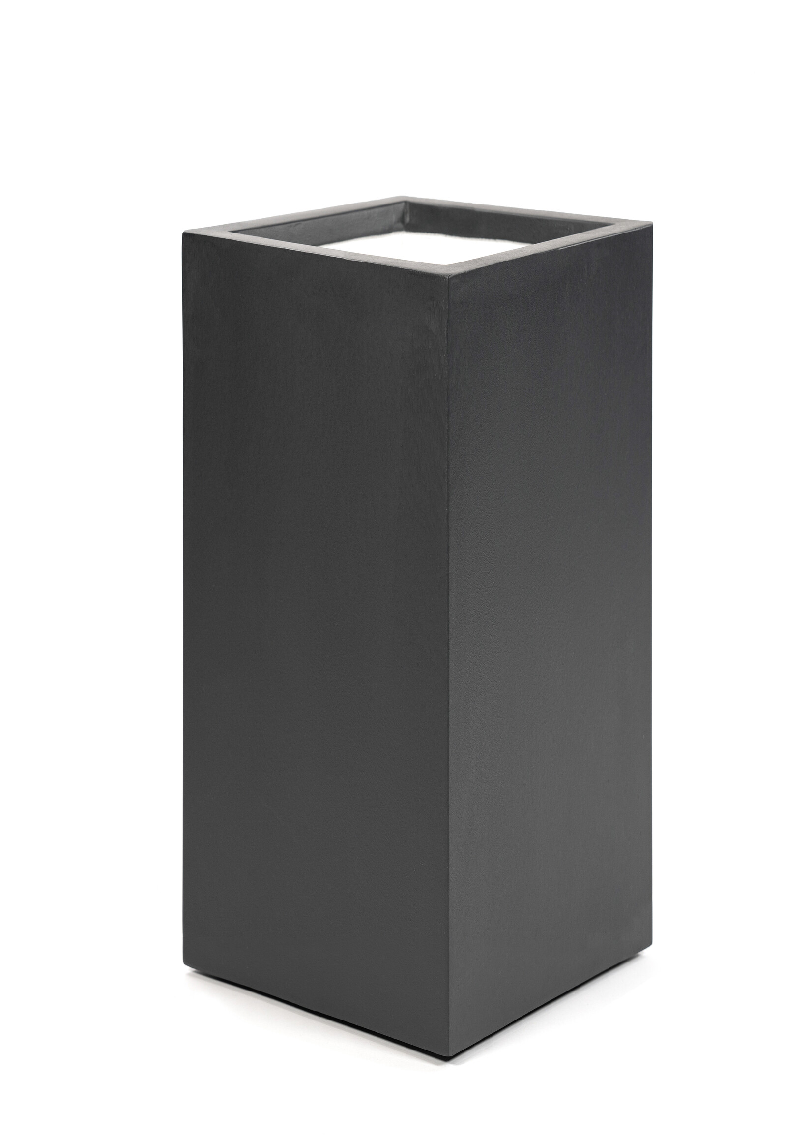 Luca Lifestyle - Stretto Pflanzkübel ''Stretto High Cube'' Anthrazit Eckig Hoch Polyester