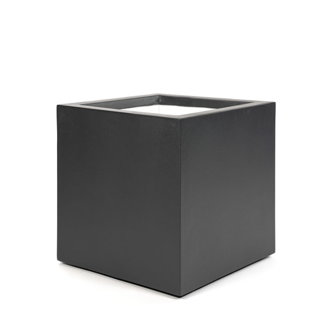 Pflanzkübel ''Stretto Cube'' Anthrazit Quadratisch Polyester