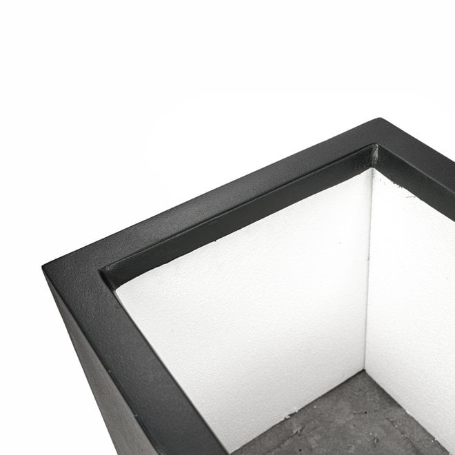 Pflanzkübel ''Stretto Cube'' Anthrazit Quadratisch Polyester