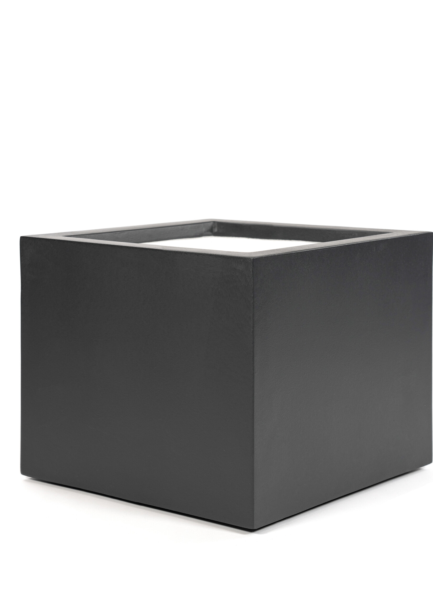 Luca Lifestyle - Stretto Pflanzkübel ''Stretto Low Cube'' Anthrazit Quadratisch Polyester