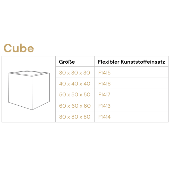 Pflanzkübel ''Struttura Cube'' Dunkelbraun Quadratisch Fiberglas