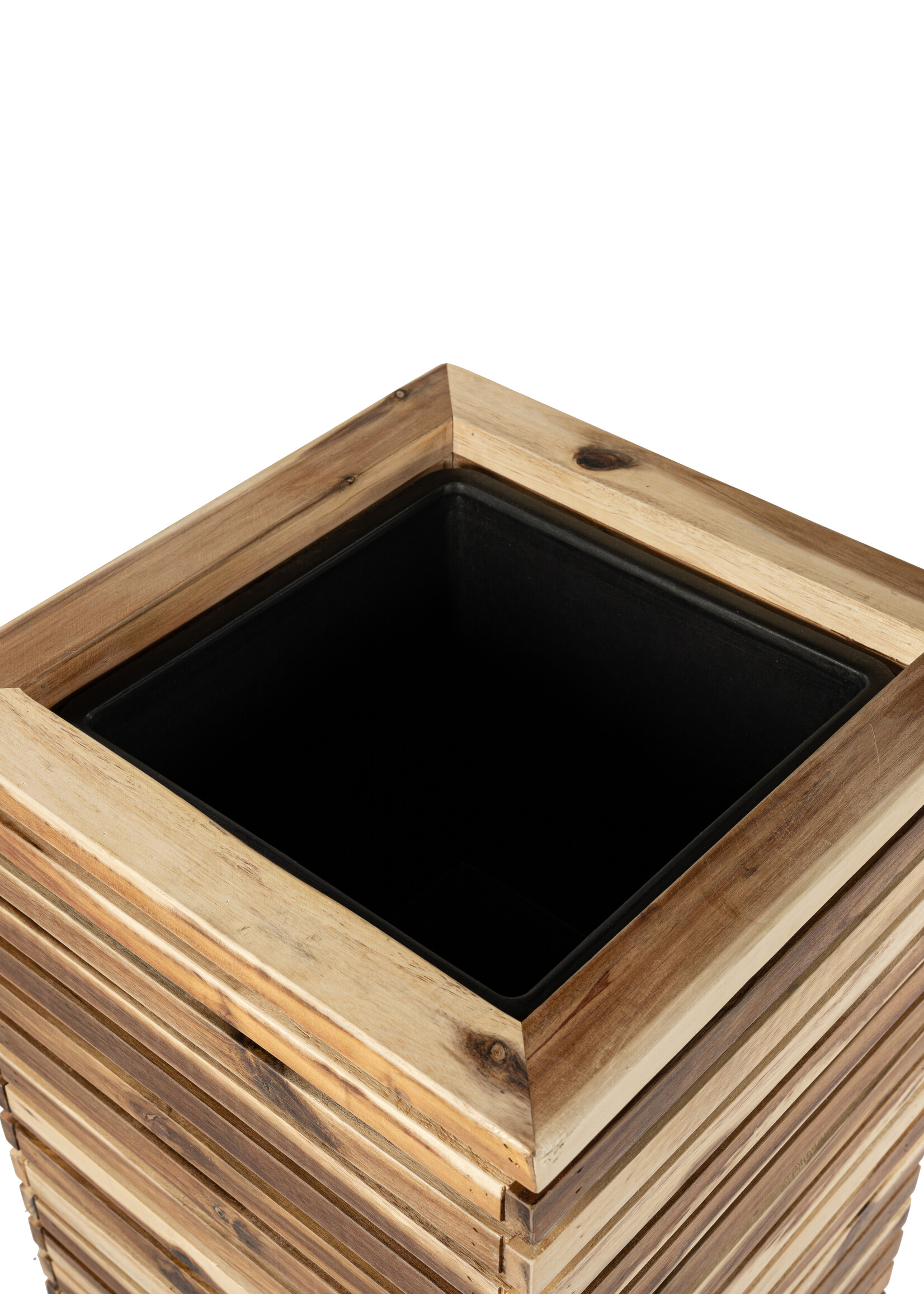 Luca Lifestyle - Marrone Pflanzkasten "Marrone Orizzontale High Cube" Acacia Rechteckig Holz