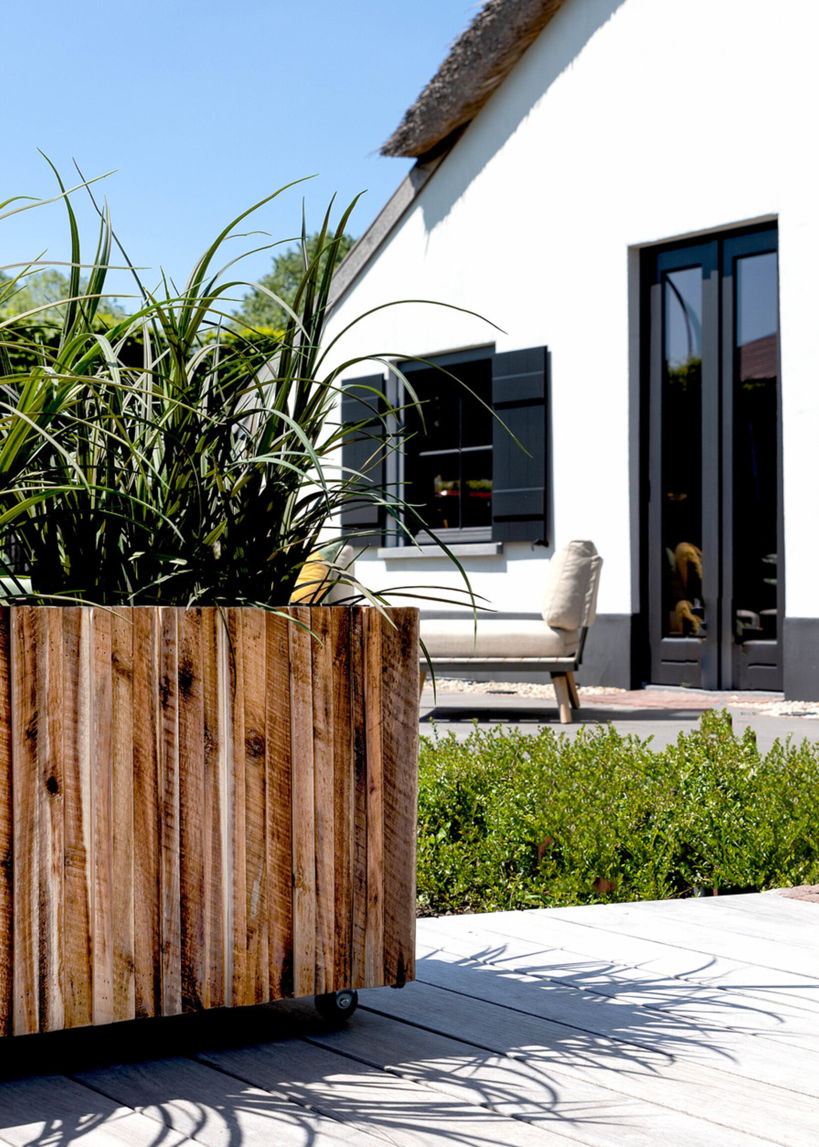Luca Lifestyle - Marrone Pflanzkasten "Marrone Verticale Box" Acacia Rechteckig Holz