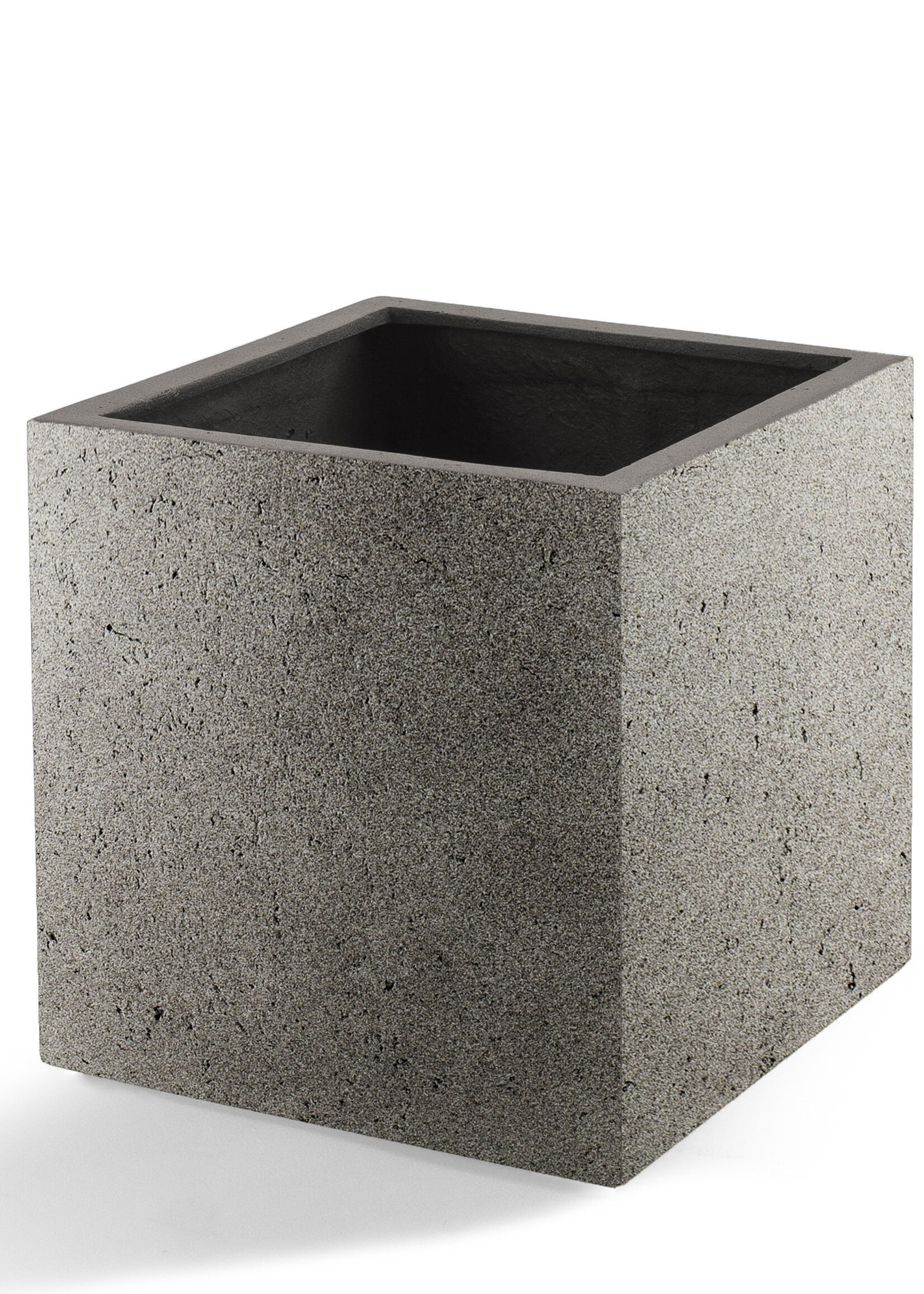 Luca Lifestyle - Grigio Pflanzkübel ''Grigio Cube'' Grau Quadratisch Fiberglas