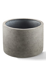 Luca Lifestyle - Grigio Pflanzkübel ''Grigio Cylinder'' Grau Rund Fiberglas