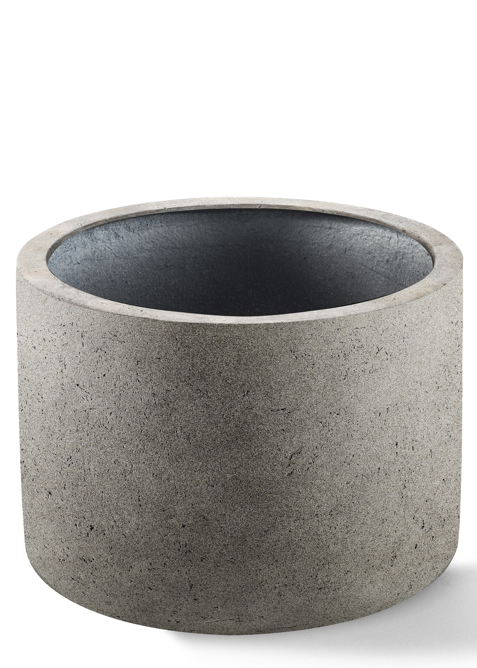 Luca Lifestyle - Grigio Pflanzkübel ''Grigio Cylinder'' Grau Rund Fiberglas