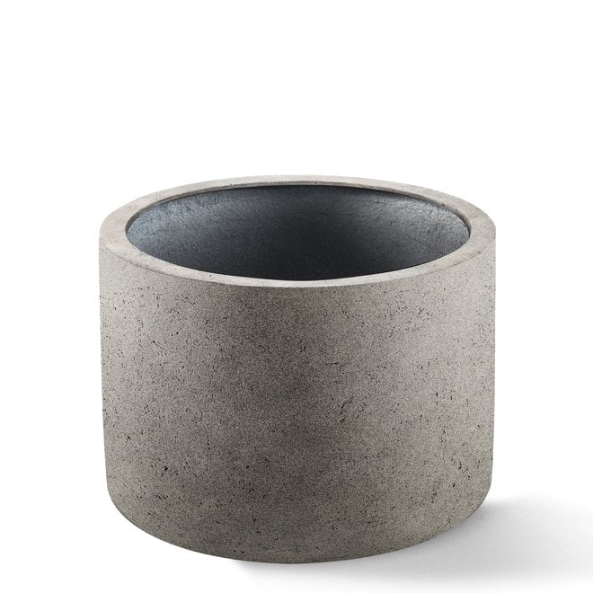 Pflanzkübel ''Grigio Cylinder'' Grau Rund Fiberglas