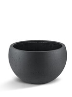 Luca Lifestyle - Grigio Pflanzkübel "Grigio Elena" Anthrazit Rund Fiberglas