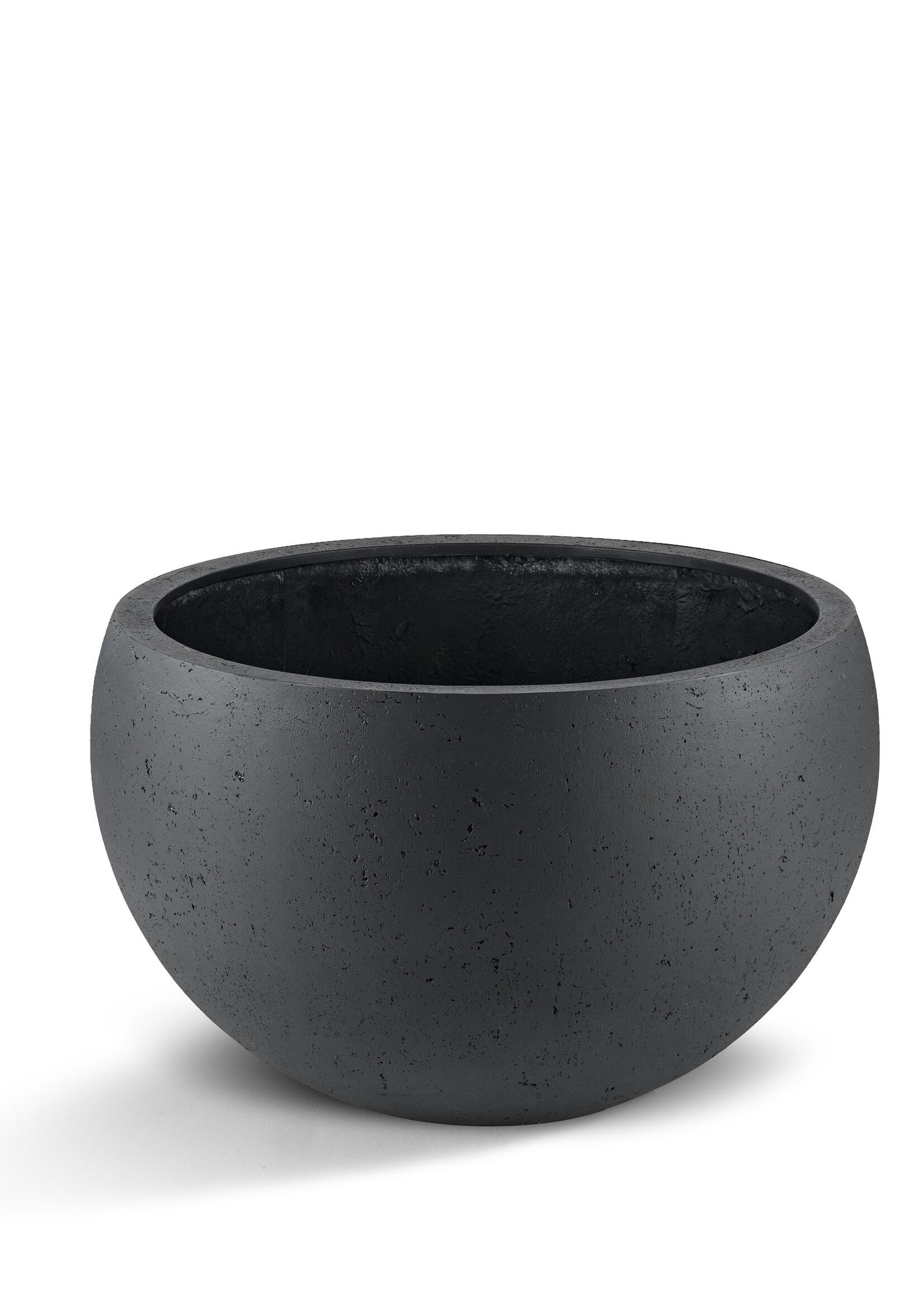 Luca Lifestyle - Grigio Pflanzkübel "Grigio Elena" Anthrazit Rund Fiberglas