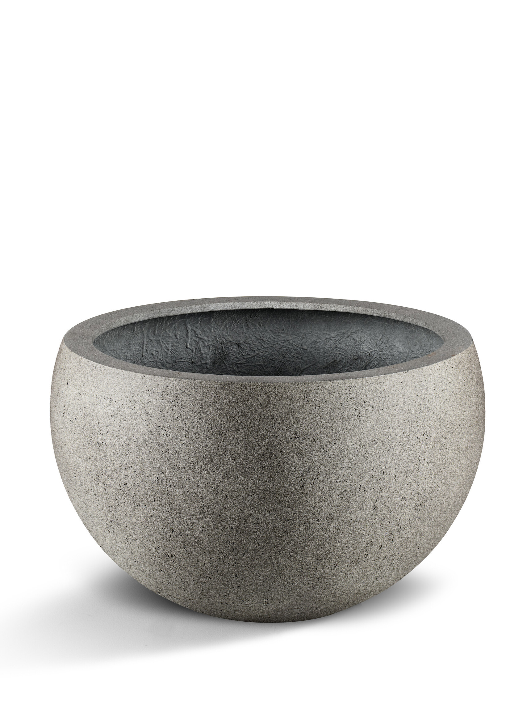 Luca Lifestyle - Grigio Pflanzkübel ''Grigio Elena'' Grau Rund Fiberglas
