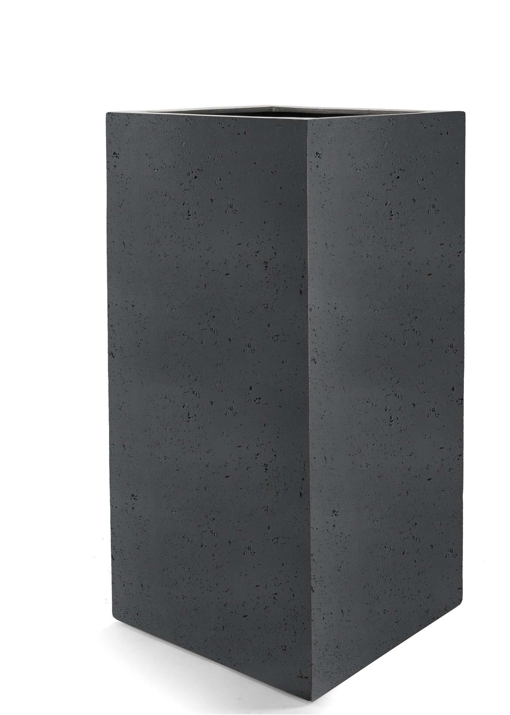 Luca Lifestyle - Grigio Pflanzkübel ''Grigio High Cube'' Anthrazit Eckig Hoch Fiberglas