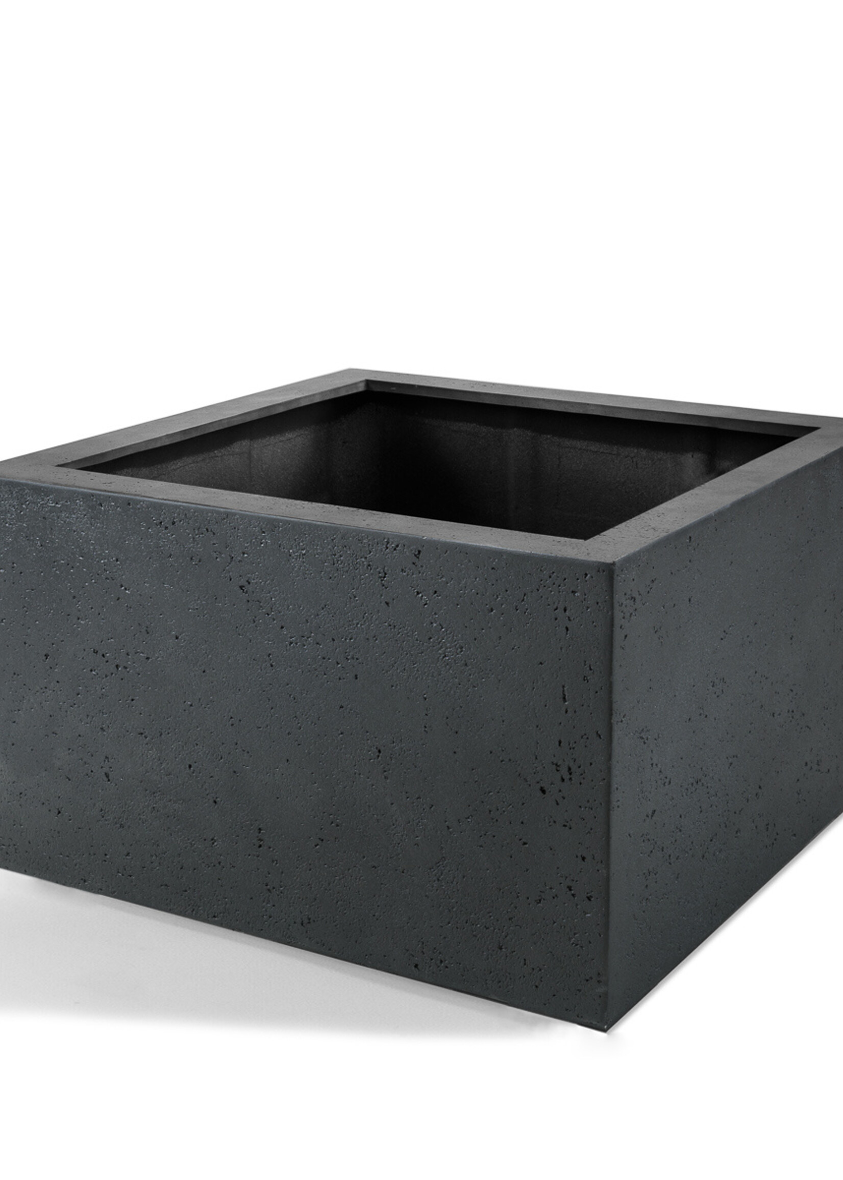 Luca Lifestyle - Grigio Pflanzkübel ''Grigio Low Cube'' Anthrazit Quadratisch Fiberglas