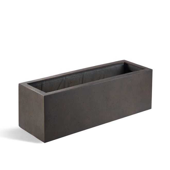 Pflanzkasten ''Grigio Small Box'' Rost Rechteckig Fiberglas