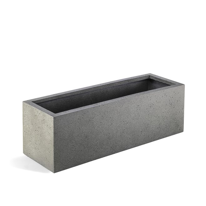 Pflanzkasten ''Grigio Small Box'' Grau Rechteckig Fiberglas