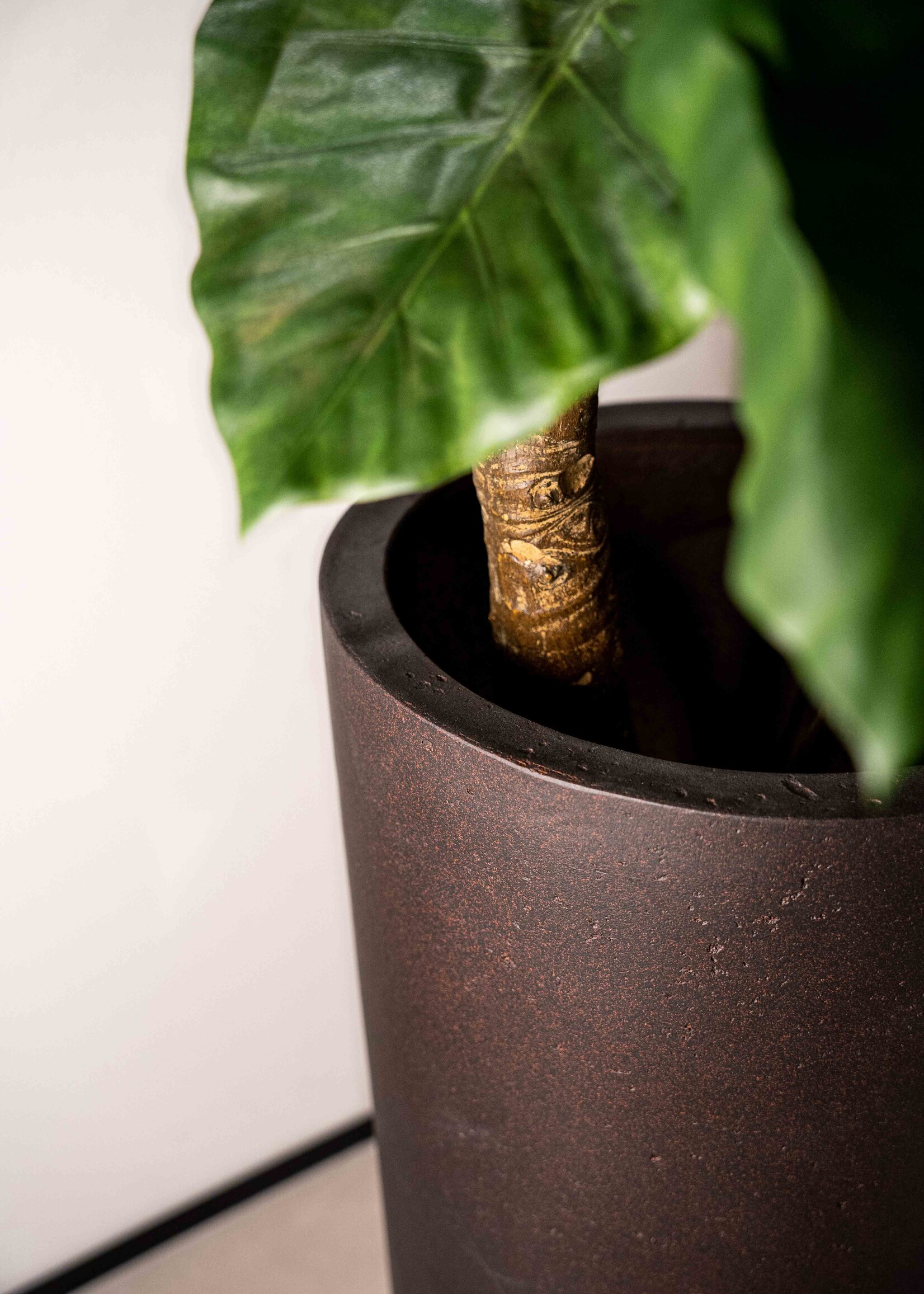Luca Lifestyle - Grigio Pflanzkübel "Grigio Vase" Rost Rund Fiberglas