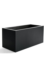 Luca Lifestyle - Argento Pflanzkasten "Argento Box" Schwarz Rechteckig Fiberglas