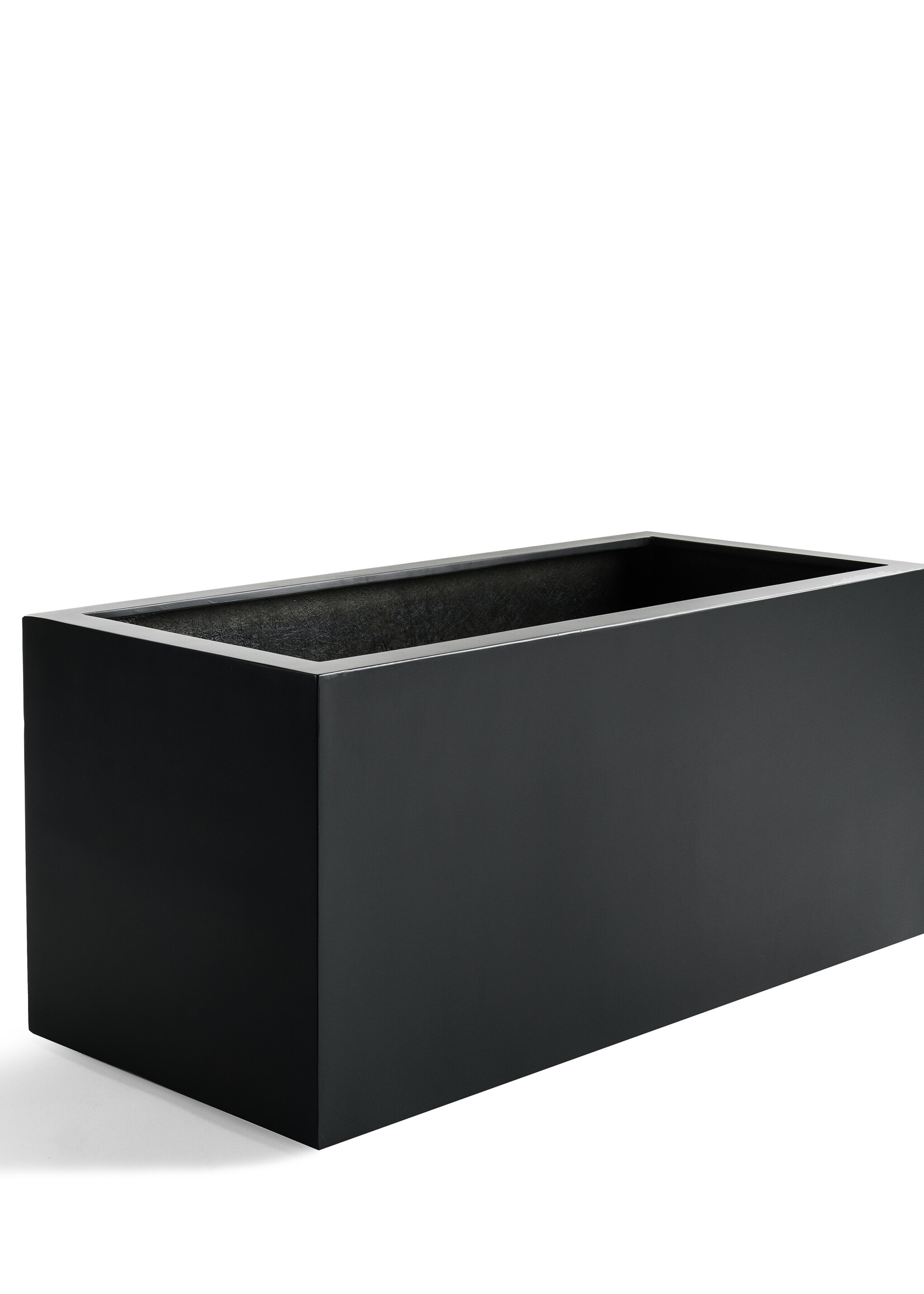 Luca Lifestyle - Argento Pflanzkasten "Argento Box" Schwarz Rechteckig Fiberglas