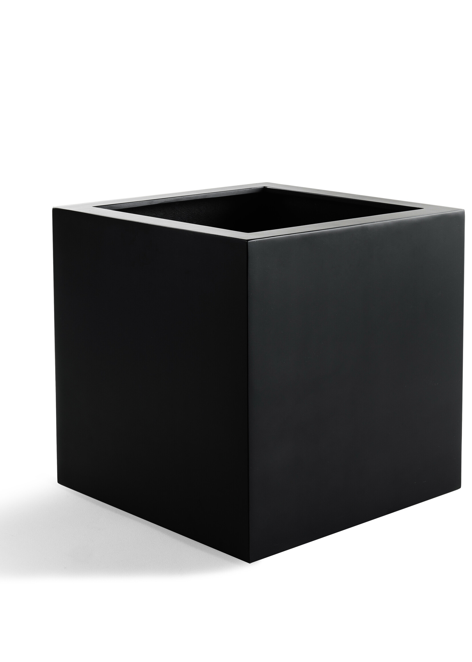 Luca Lifestyle - Argento Pflanzkübel "Argento Cube" Schwarz Quadratisch Fiberglas